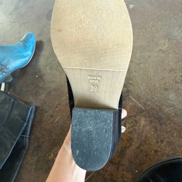 Shelly London Chelsea Boots Velvet Floral Ankle Booties Made in Spain Womens 9 - Picture 9 of 9